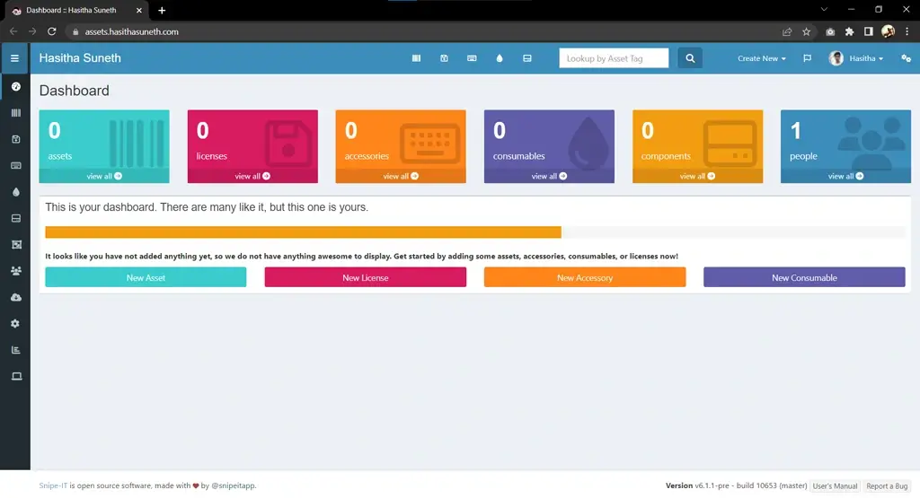 Snipe-IT Dashboard