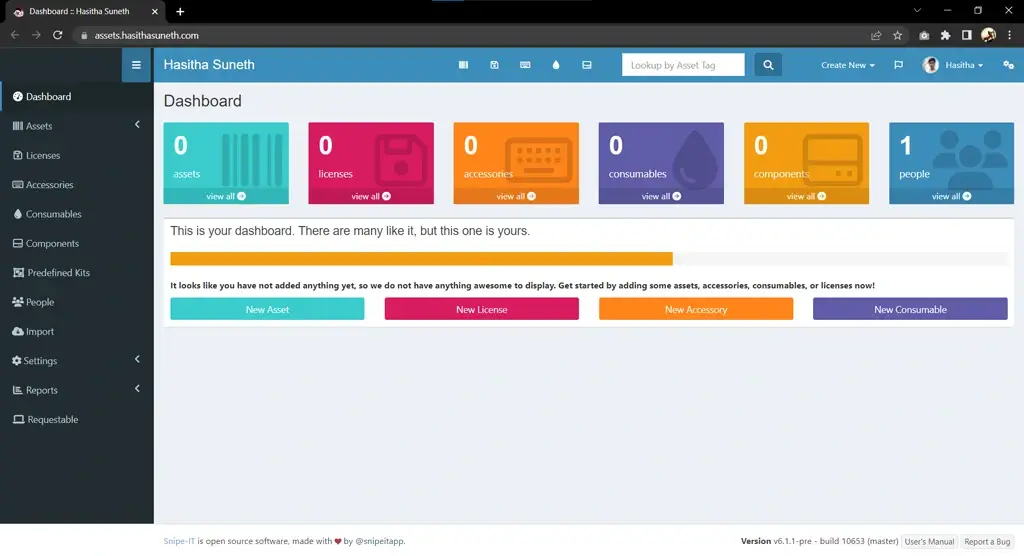 Snipe-IT Dashboard